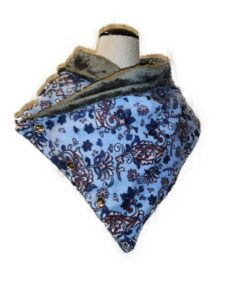 Blue Paisley Wrap Blanket and Neck Wrap