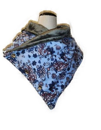 Blue Paisley Wrap Blanket and Neck Wrap